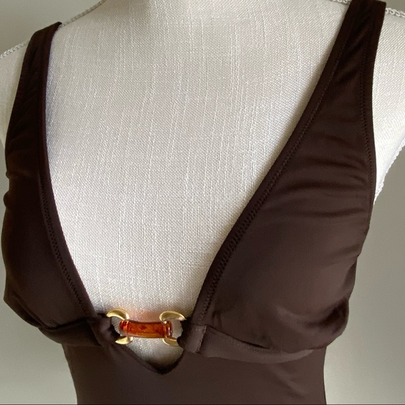 JCrew Brown Tankini Top, Medium - Picture 11 of 16